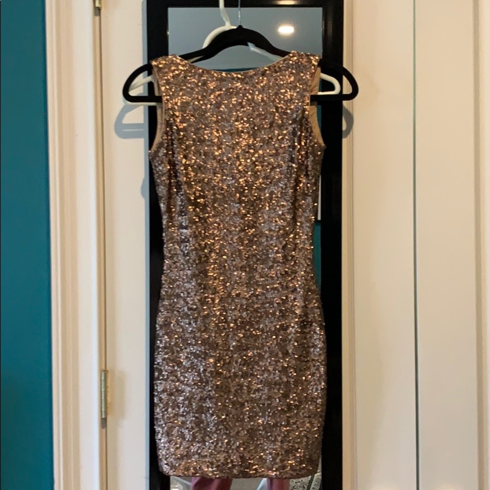 NEVER WORN gold sequin dress